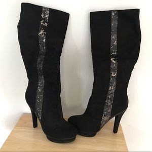 Jennifer Lopez Black Heel Boots